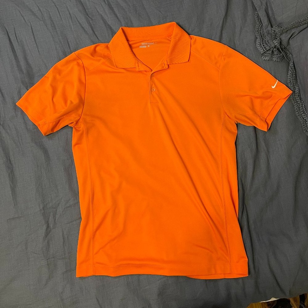 Nike Golf Shirt Size Large Orange